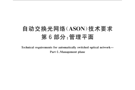 GB／T 21645.6-2009 自动交换光网络(ASON)技术要求 第6部分：管理平面
