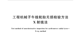 GB／T 26276-2010 工程机械子午线轮胎无损检验方法 X-射线法
