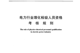DLT931-2005 电力行业理化检验人员资格考核规则