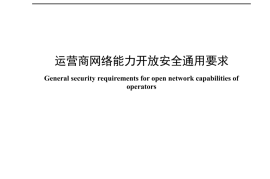 YDT 4698-2024 运营商网络能力开放安全通用要求_无水印正式版