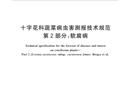 GB／T 23392.2-2009 十字花科蔬菜病虫害测报技术规范 第2部分：软腐病
