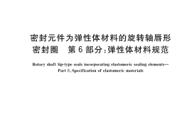 GB／T 13871.6-2022 密封元件为弹性体材料的旋转轴唇形密封圈 第6部分：弹性体材料规范