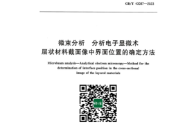 GB／T 43087-2023 微束分析分析电子显微术层状材料截面像中界面位置的确定方法(1)