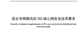 YDT 4956_2024 混合专网模式的5G核心网安全技术要求_高清正式版
