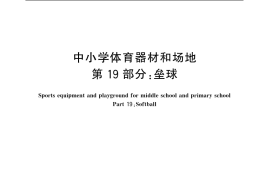 GB／T 19851.19-2007 中小学体育器材和场地 第19部分：垒球
