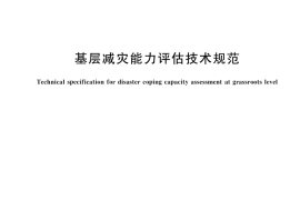 GB／T 43981-2024 基层减灾能力评估技术规范