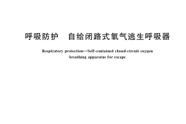 GB／T 38228-2019 呼吸防护 自给闭路式氧气逃生呼吸器(1)