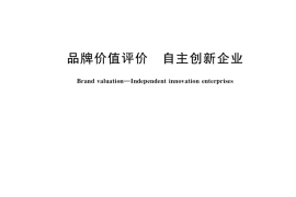 GB／T 36679-2018 品牌价值评价 自主创新企业