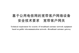 GB／T 38799-2020 基于公用电信网的宽带客户网络设备安全技术要求 宽带客户网关