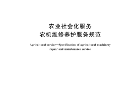 GB／T 38370-2019 农业社会化服务 农机维修养护服务规范