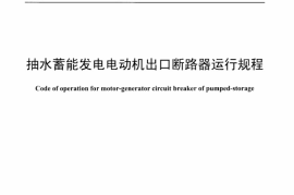 DLT1303-2013 抽水蓄能发电电动机出口断路器运行规程