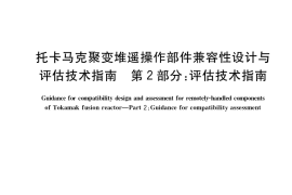 GB／T 39225.2-2020 托卡马克聚变堆遥操作部件兼容性设计与评估技术指南 第2部分：评估技术指南