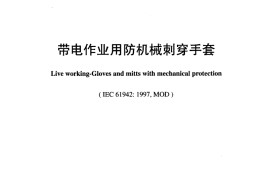 DLT975-2005 带电作业用防机械刺穿手套