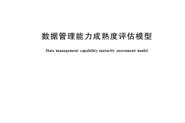 GB／T 36073-2018 数据管理能力成熟度评估模型