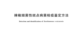 GB／T 36851-2018 辣椒细菌性斑点病菌检疫鉴定方法