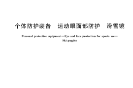 GB／T 40047-2021 个体防护装备 运动眼面部防护 滑雪镜