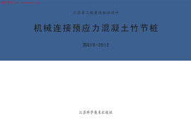 苏G19-2012机械连接预应力混凝土竹节桩图集