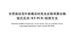GB／T 36820-2018 甘蔗条纹花叶病毒实时荧光反转录聚合酶链式反应（RT-PCR）检测方法