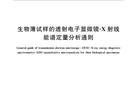 GB／T 18873-2008 生物薄试样的透射电子显微镜-X射线能谱定量分析通则