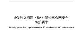 YDT 4694-2024 5G 独立组网_SA_架构核心网安全防护_无水印正式版