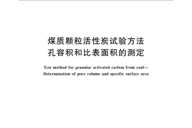 GB／T 7702.20-2008 煤质颗粒活性炭试验方法 孔容积 比表面积的测定