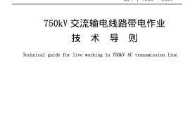 DLT1060-2007 750kV交流输电线路带电作业技术导则