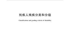 GB／T 26341-2010 残疾人残疾分类和分级
