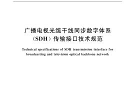 GB／T 17881-1999 广播电视光缆干线同步数字体系(SDH)传输接口技术规范