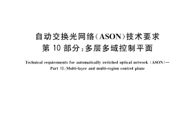 GB／T 21645.10-2017 自动交换光网络（ASON）技术要求 第10部分：多层多域控制平面