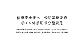 GB／T 29767-2013 信息安全技术 公钥基础设施 桥CA体系证书分级规范