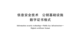 GB／T 20518-2018 信息安全技术 公钥基础设施 数字证书格式