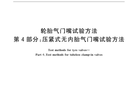GB／T 9766.4-2016 轮胎气门嘴试验方法 第4部分：压紧式无内胎气门嘴试验方法