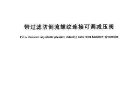 CJT494-2016 带过滤防倒流螺纹连接可调减压阀