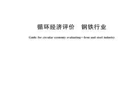 GB／T 39202-2020 循环经济评价 钢铁行业