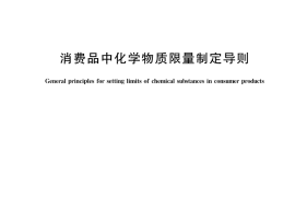 GB／T 41725-2022 消费品中化学物质限量制定导则