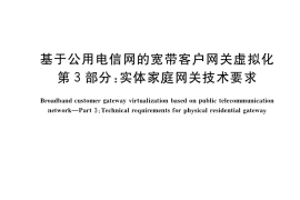 GB／T 40420.3-2021 基于公用电信网的宽带客户网关虚拟化 第3部分：实体家庭网关技术要求
