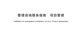 GB／T 42994-2023 管理咨询服务指南 项目管理