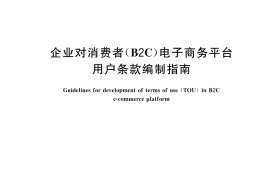GB／T 45917-2025 企业对消费者（B2C）电子商务平台用户条款编制指南