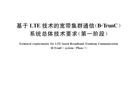 GB／T 37291-2019 基于LTE技术的宽带集群通信(B-TrunC)系统总体技术要求(第一阶段)