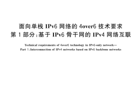 GB／T 44866.1-2024 面向单栈IPv6网络的4over6技术要求 第1部分：基于IPv6骨干网的IPv4网络互联