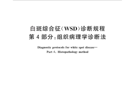 GB／T 28630.4-2012 白斑综合征(WSD)诊断规程 第4部分：组织病理学诊断法