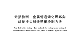 GB／T 12605-2008 无损检测 金属管道熔化焊环向对接接头射线照相检测方法